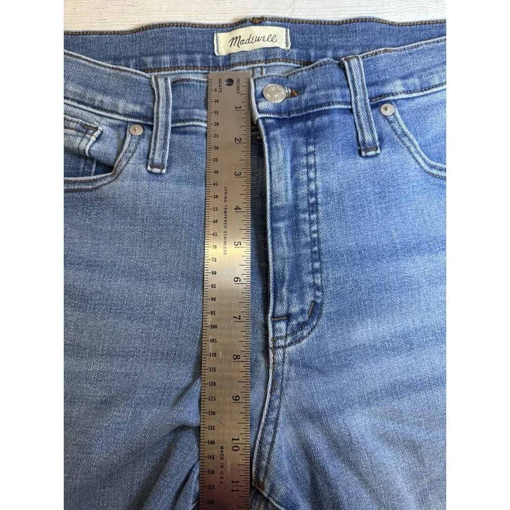 Madewell Women’s MID Rise Stovepipe Blue Jeans Size 31 Light Wash